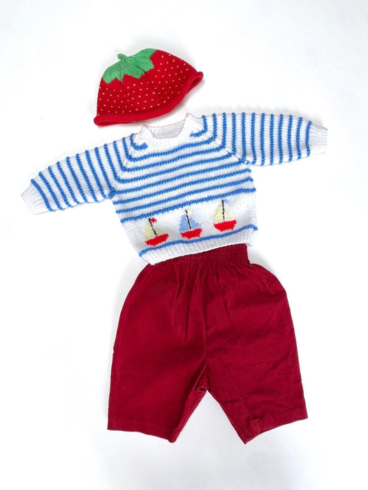 Strawberry hat age 3-6m