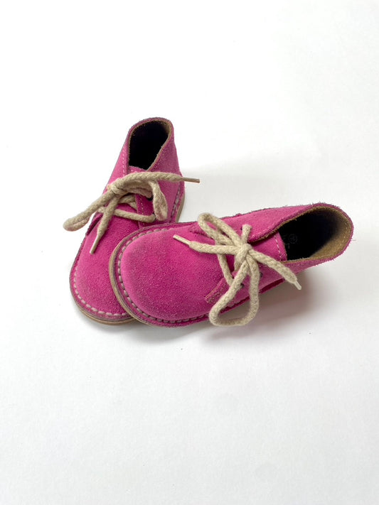 Pink suede desert boots size 7