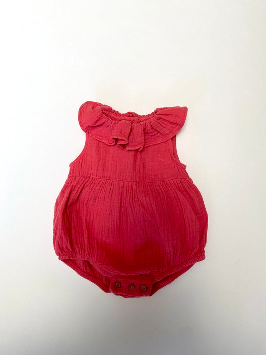 Mango frilly romper Age 0-3m