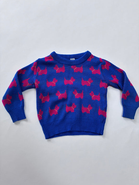 Vintage scottie dog jumper Size 18-24m