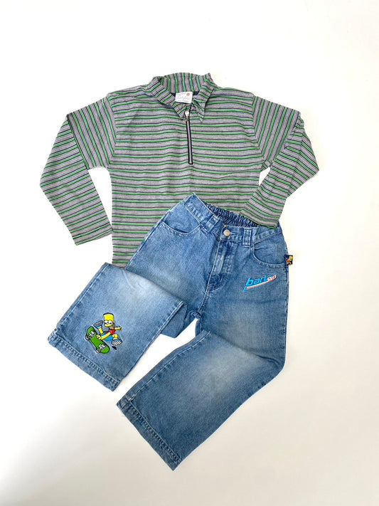 Y2K Bart Simpson jeans age 4-5y