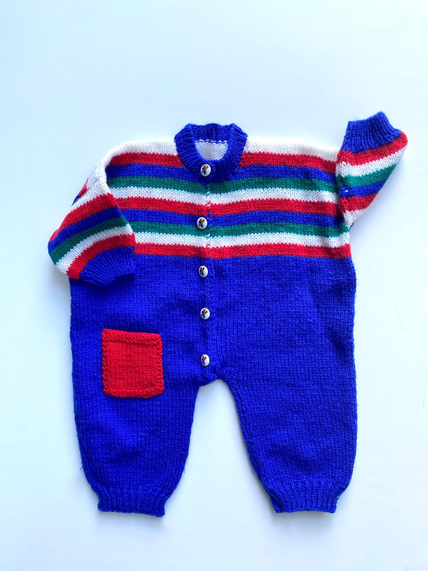 Knitted Stripe all-in-one Age 3m