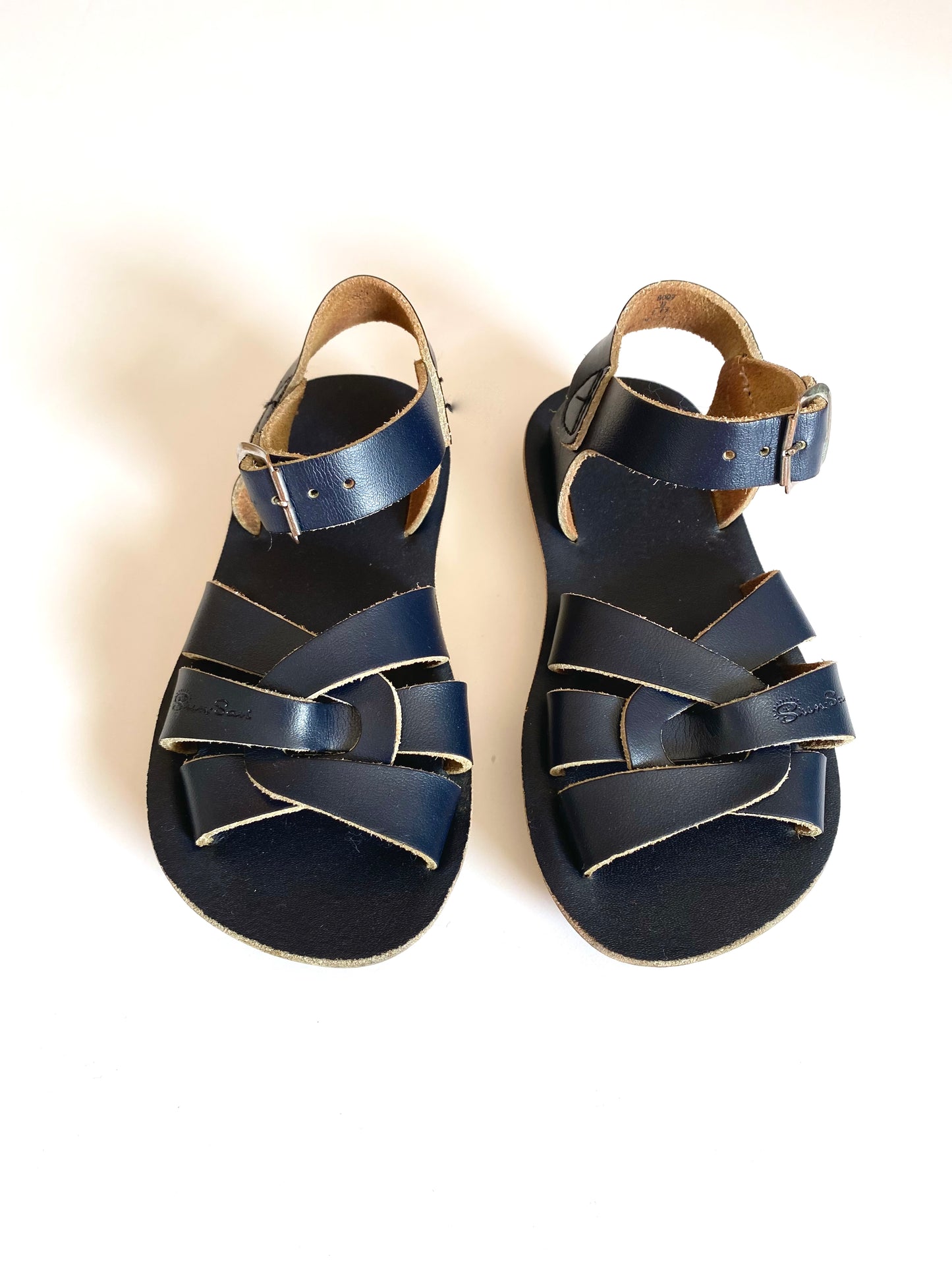 Navy Saltwater sandals Size 8