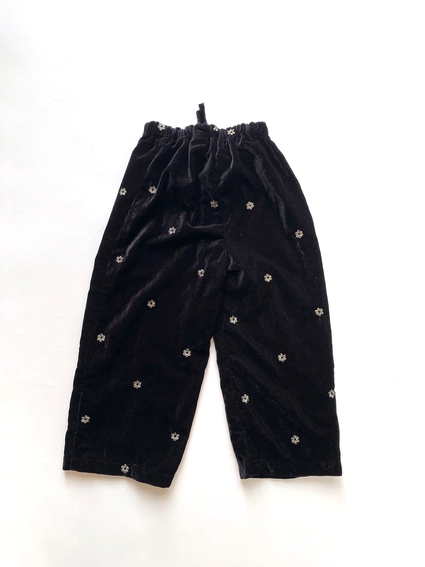 Velvet embroidered party trousers Age 4-5y