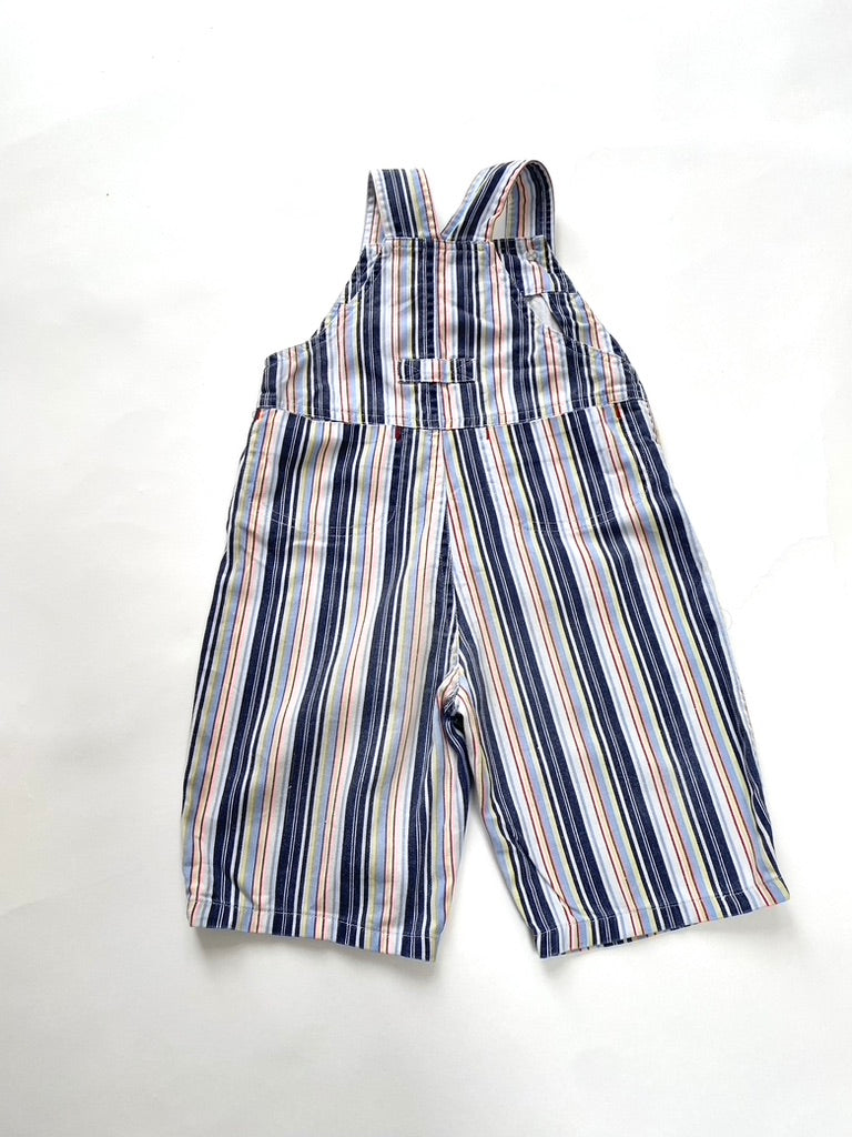 Vintage multi stripe dungarees age 12-18m