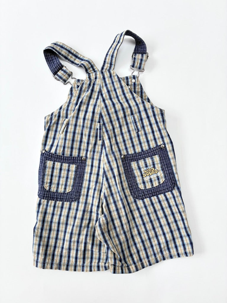 Vintage check shortalls Age 12-18m