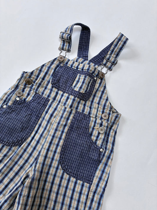 Vintage check shortalls Age 12-18m