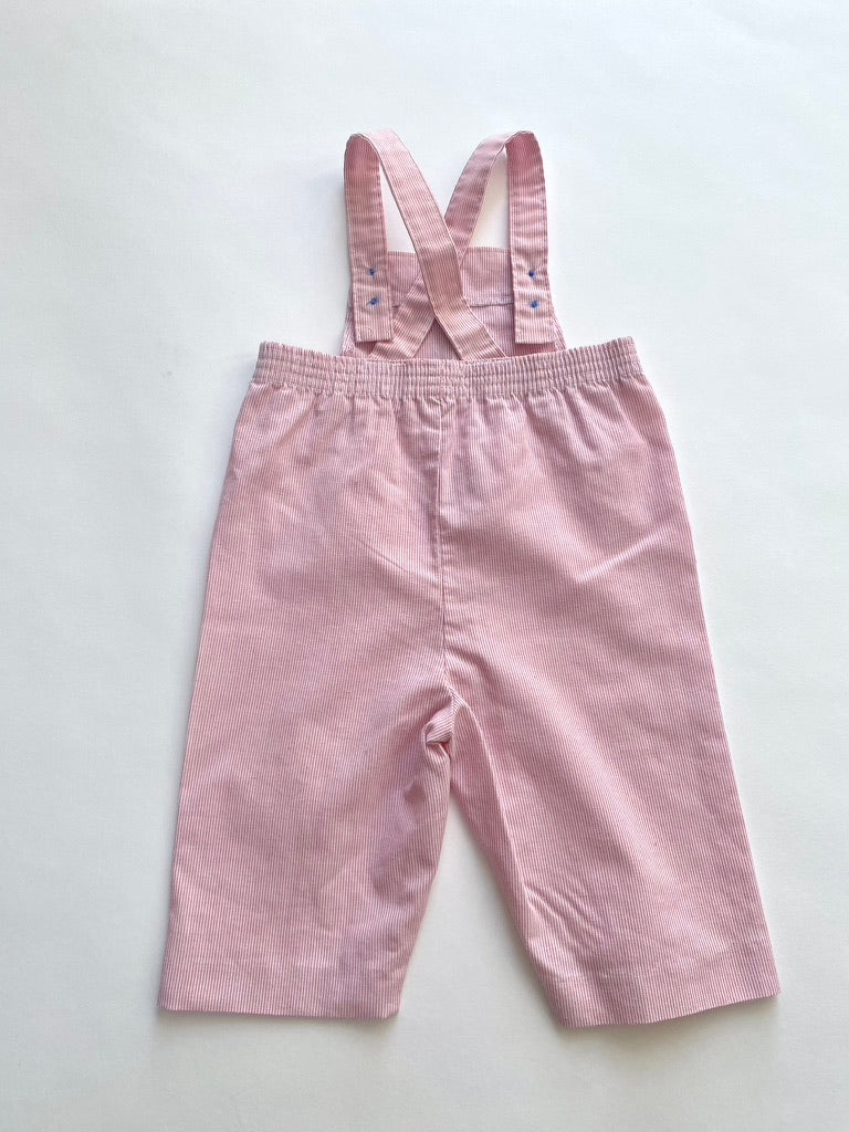 Vintage red stripe anchor dungarees Age 3-6m