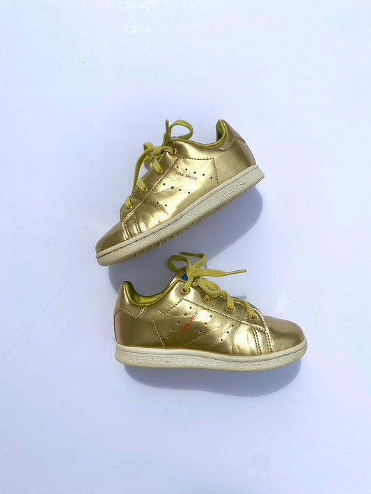 Gold Adidas trainers Size 9