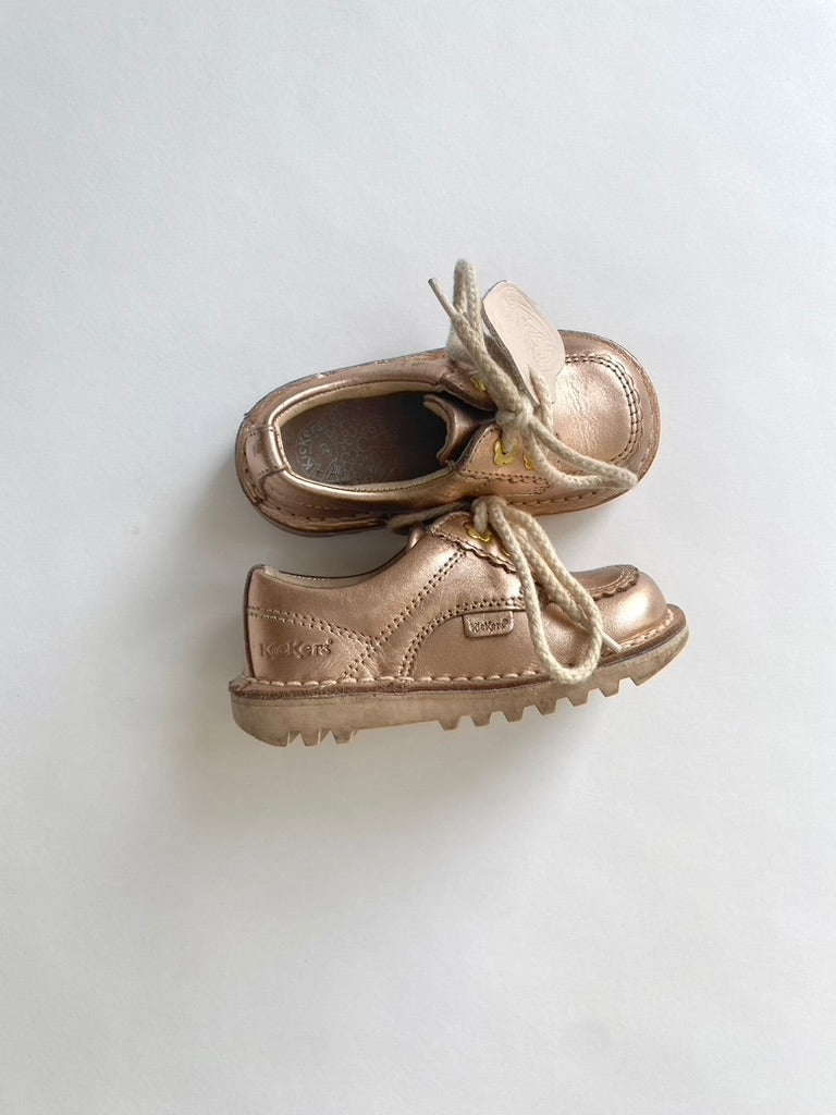 Gold kickers shoes Size 6