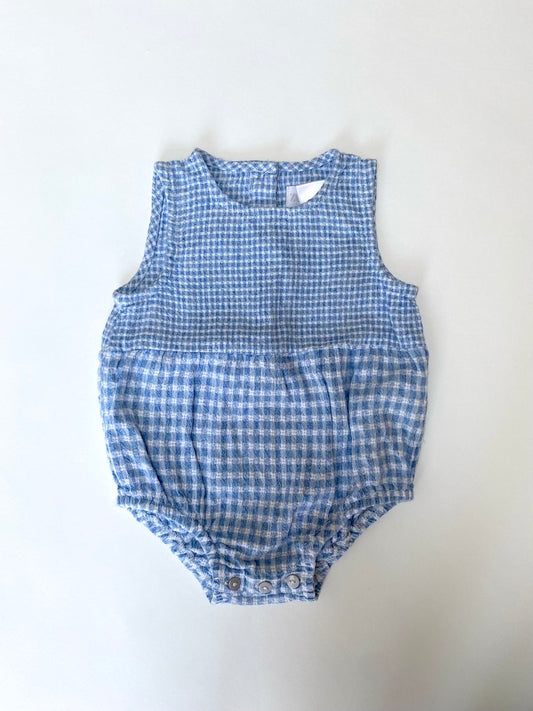 Tiny little gingham romper Age 0-3m