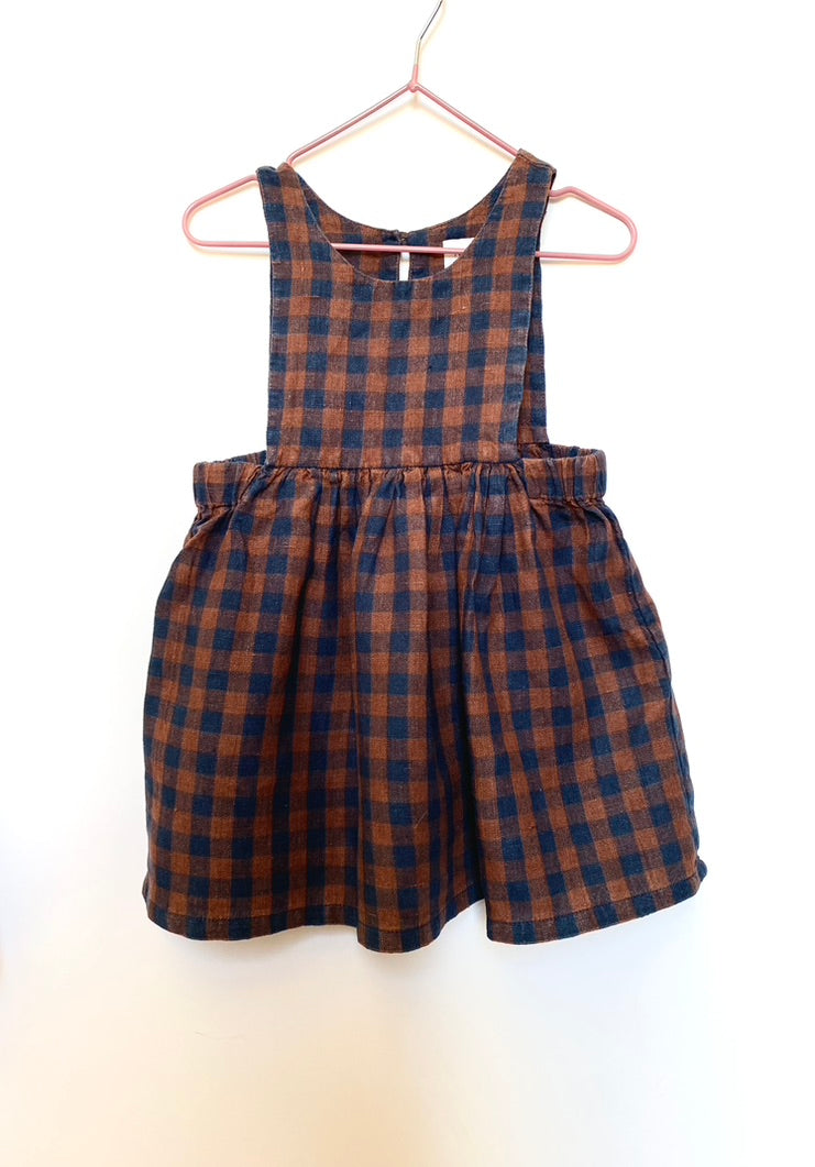 Nellie Quats check pinafore Age 18-24M