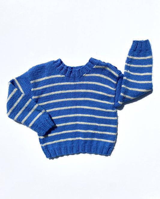 Stripe hand knitted jumper age 18-24m