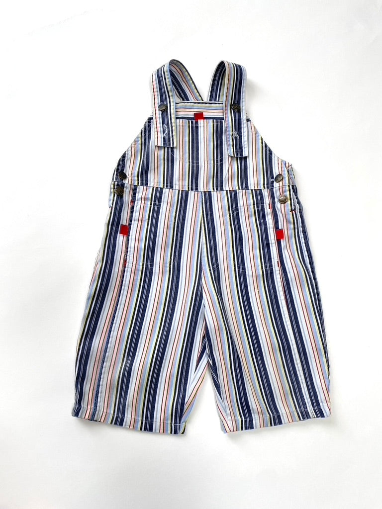Vintage multi stripe dungarees age 12-18m