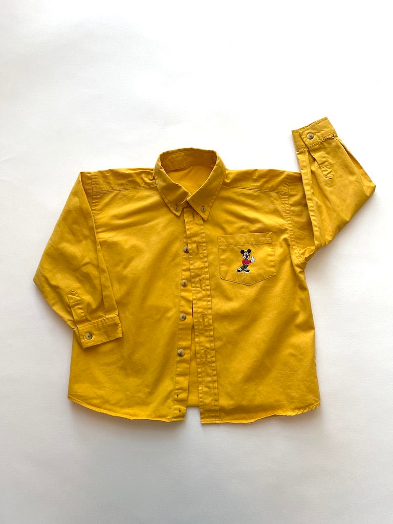 Vintage St Michael yellow Mickey Mouse shirt Age 3-4y