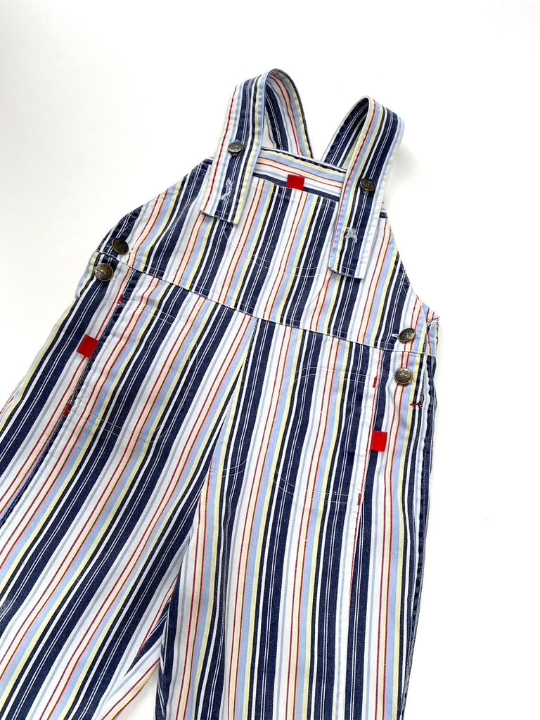 Vintage multi stripe dungarees age 12-18m