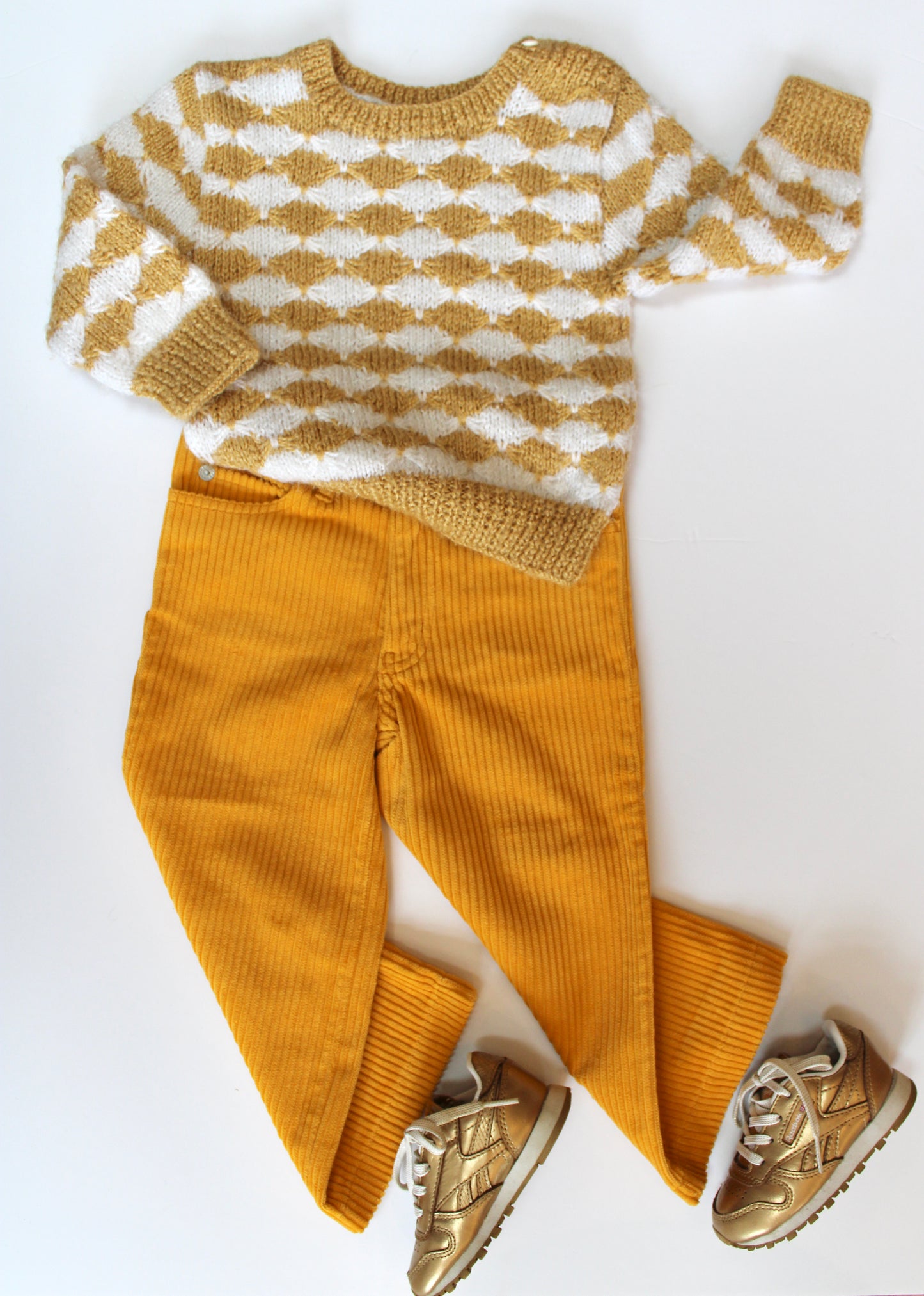Mustard handknitted jumper Age 12-18M