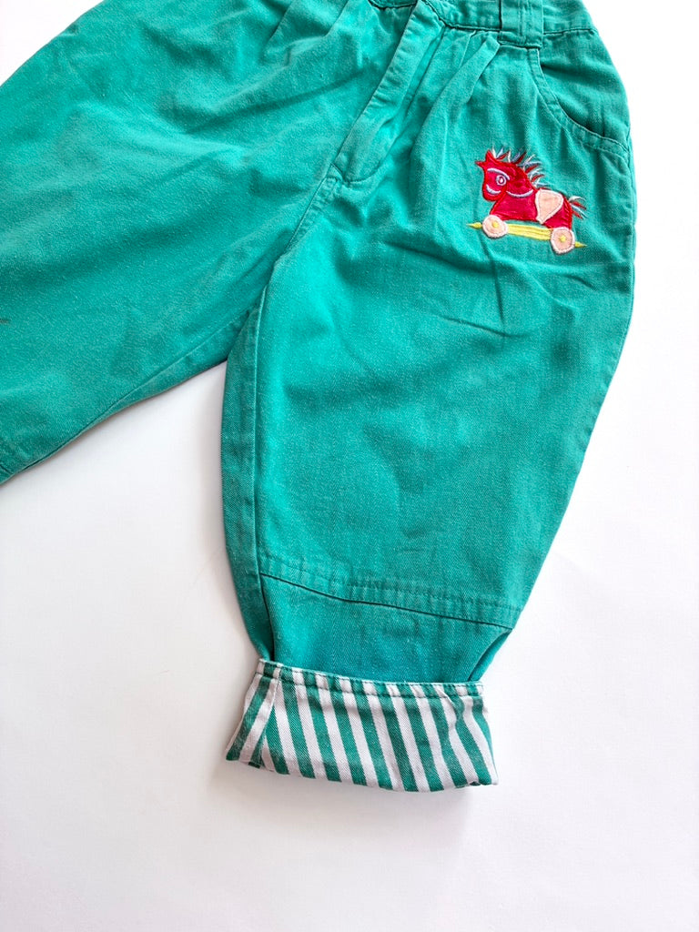 Vintage trousers with stripe turnup Age 18-24m