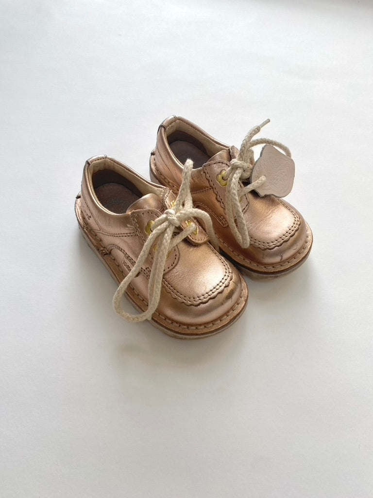 Gold kickers shoes Size 6