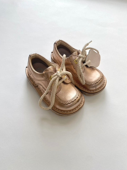 Gold kickers shoes Size 6