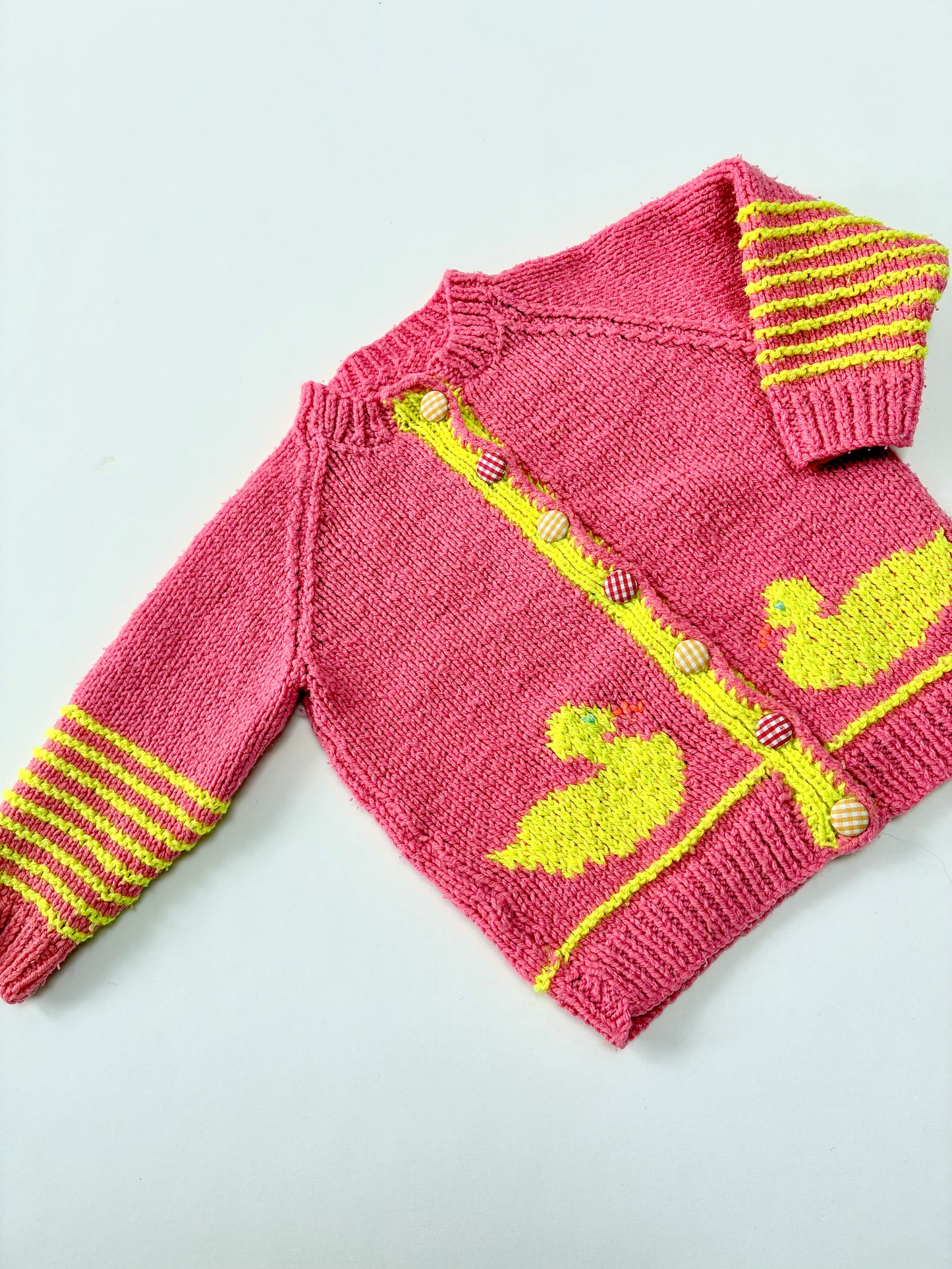 Pink duck cardi age 12-18m