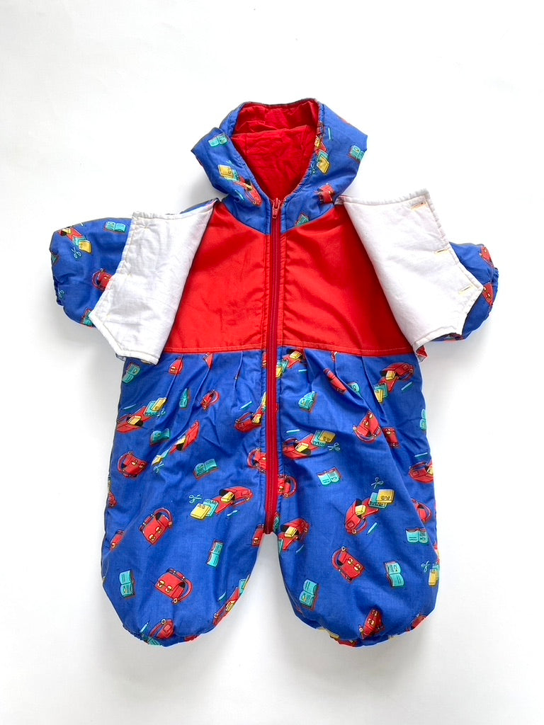 Vintage printed pramsuit age 3-6m