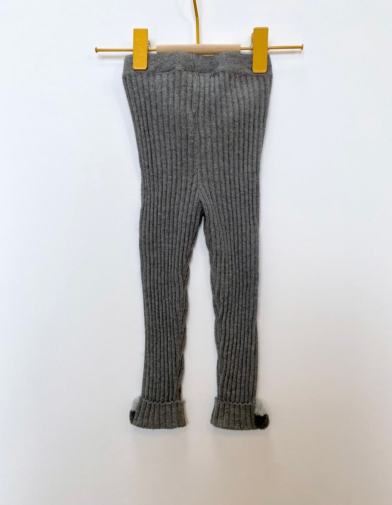 Knitted pompom leggings Age 18-24M