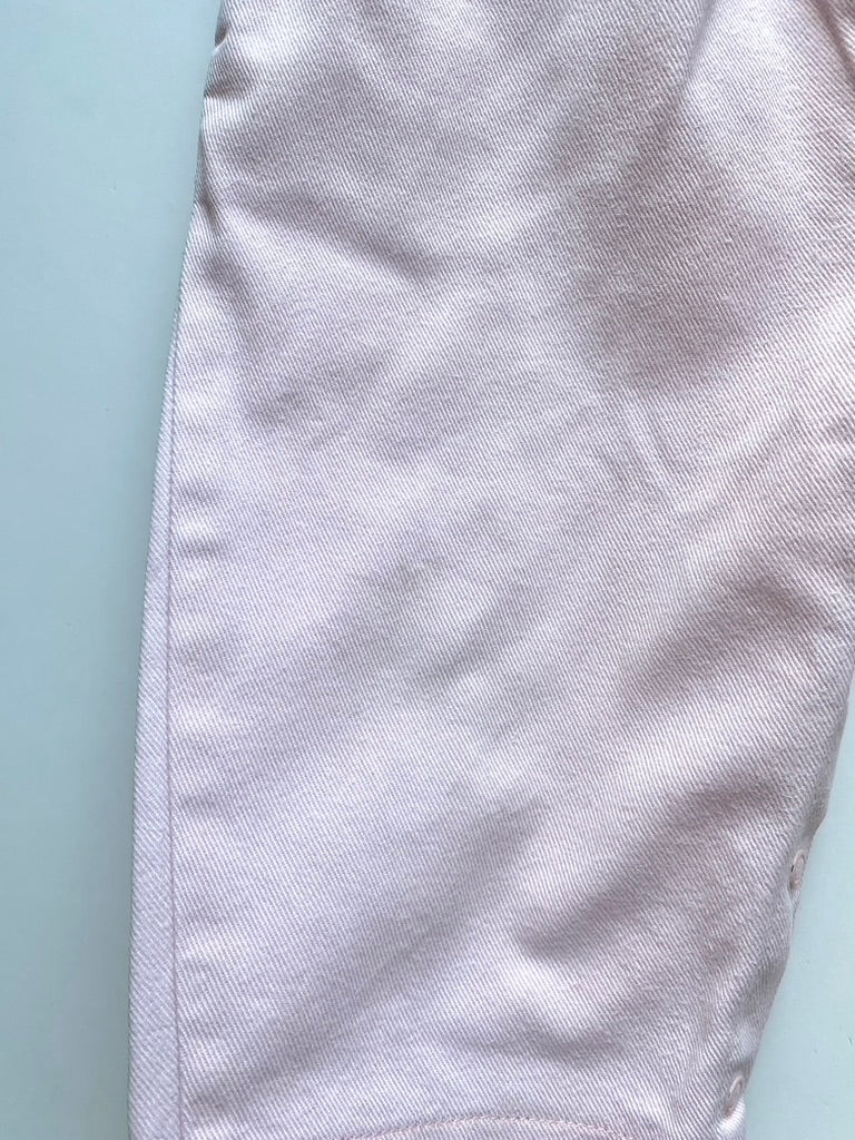 Vintage pink dungarees with embroidered roses age 12-18m