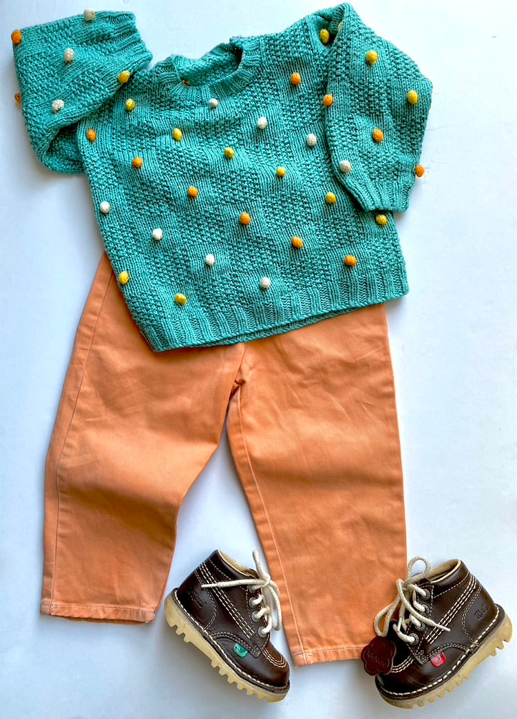 Hand knitted bobble jumper Age 18-24m