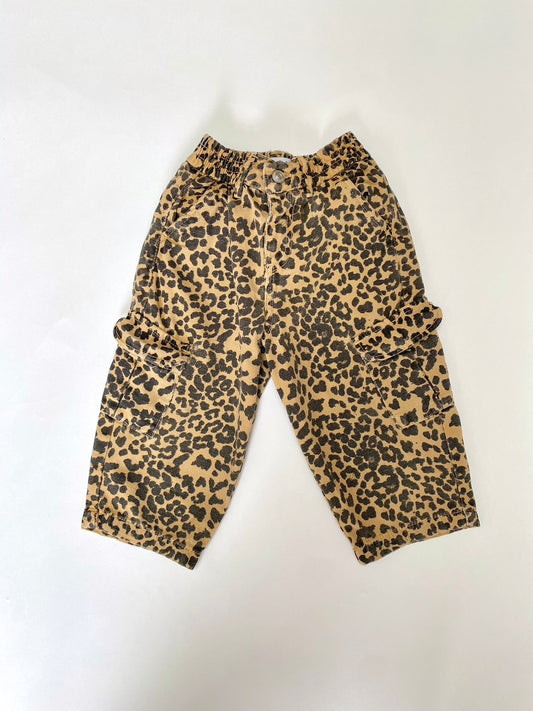 Leopard cargo jeans age 4y