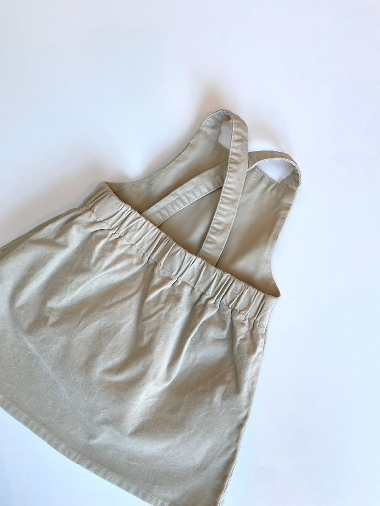 Mango velvet pinafore Age 12-18M