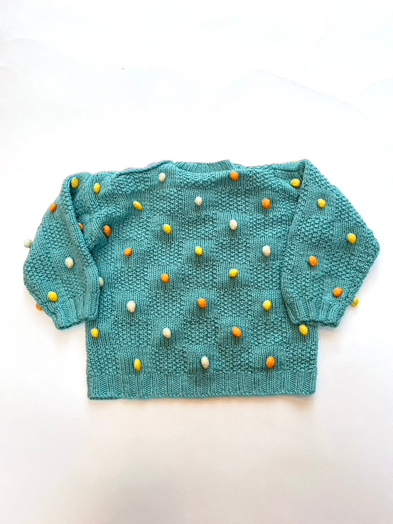 Hand knitted bobble jumper Age 18-24m