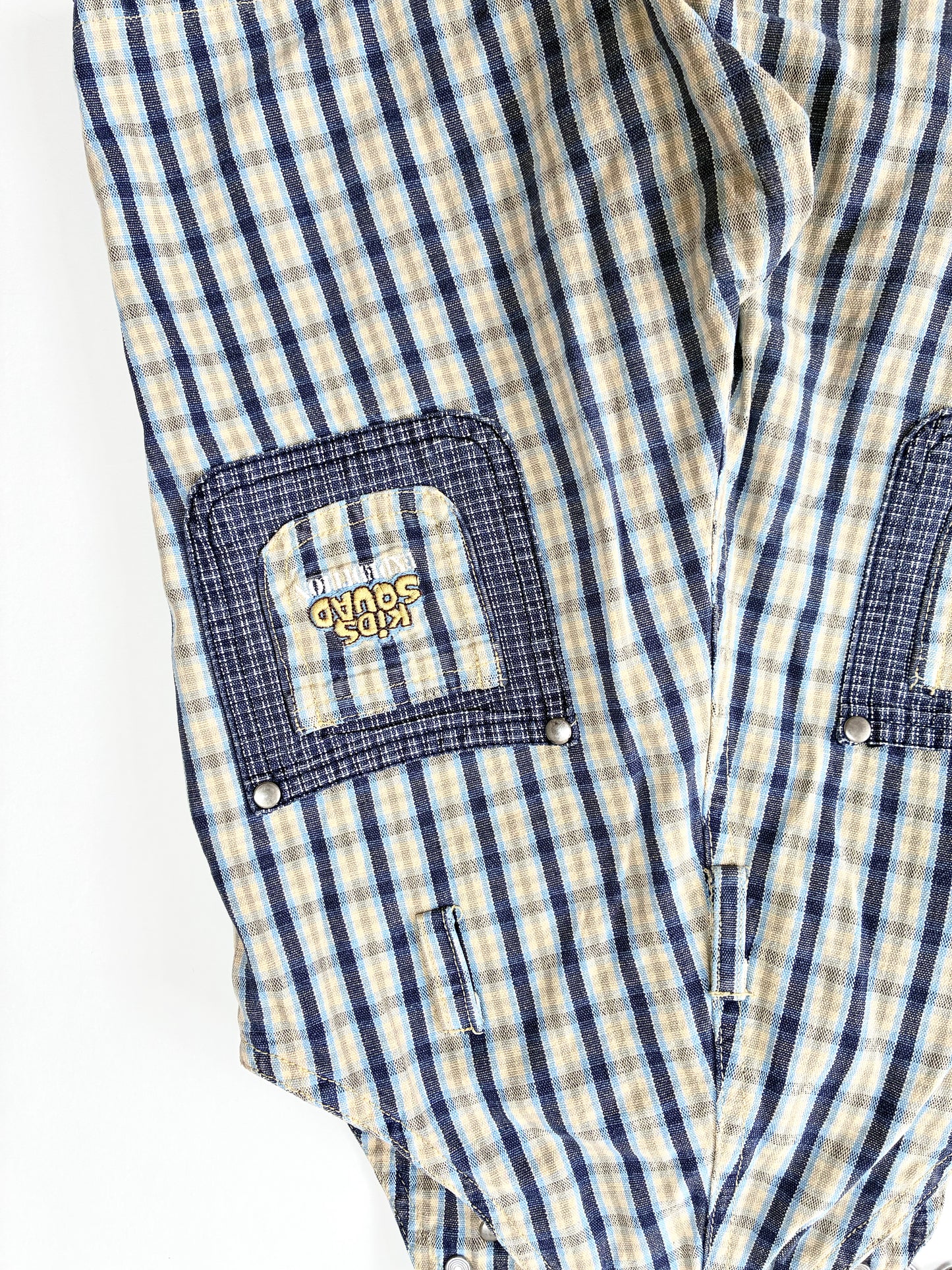 Vintage check shortalls Age 12-18m