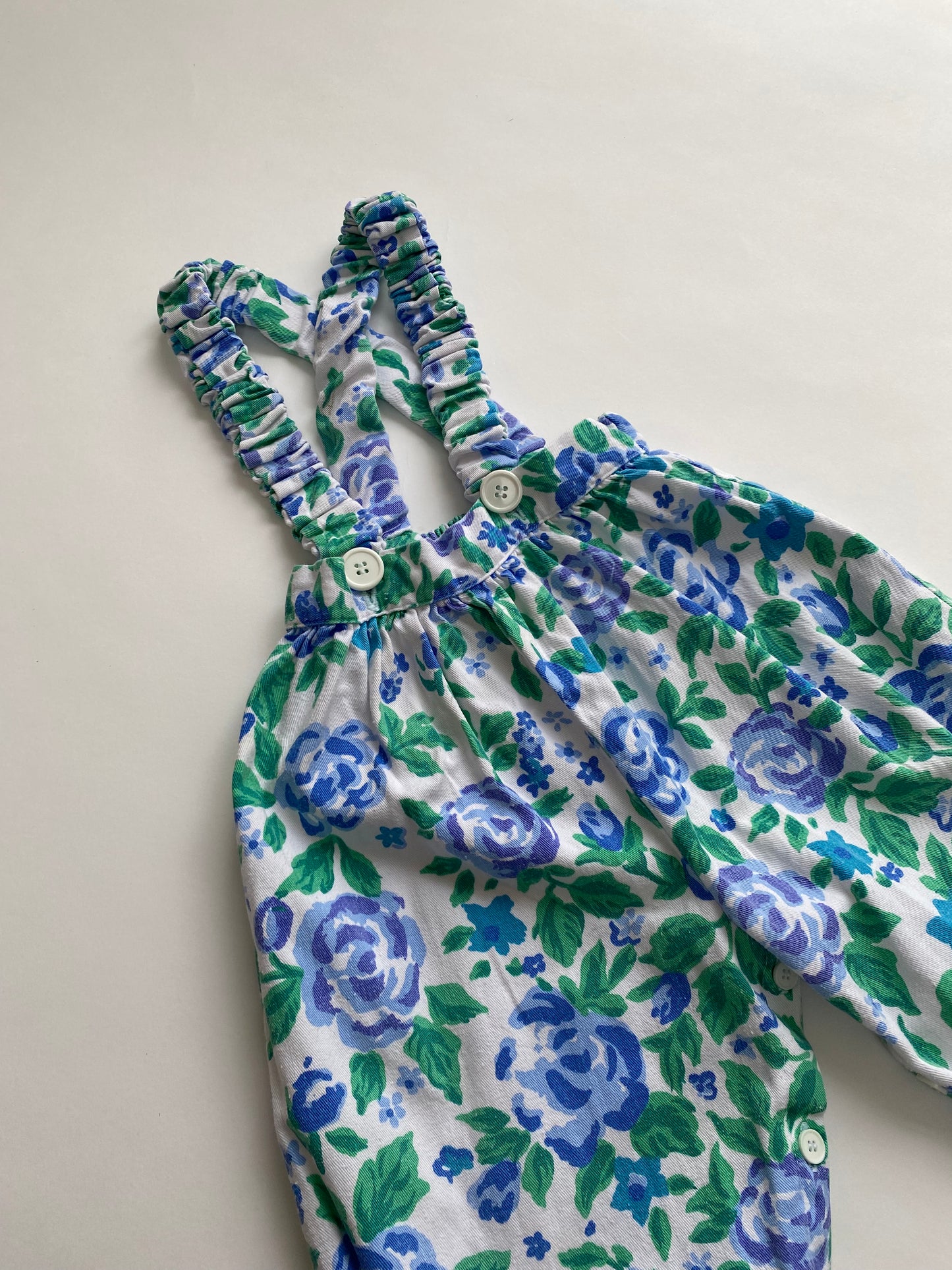 Vintage floral dungaree trousers Age 12-18m