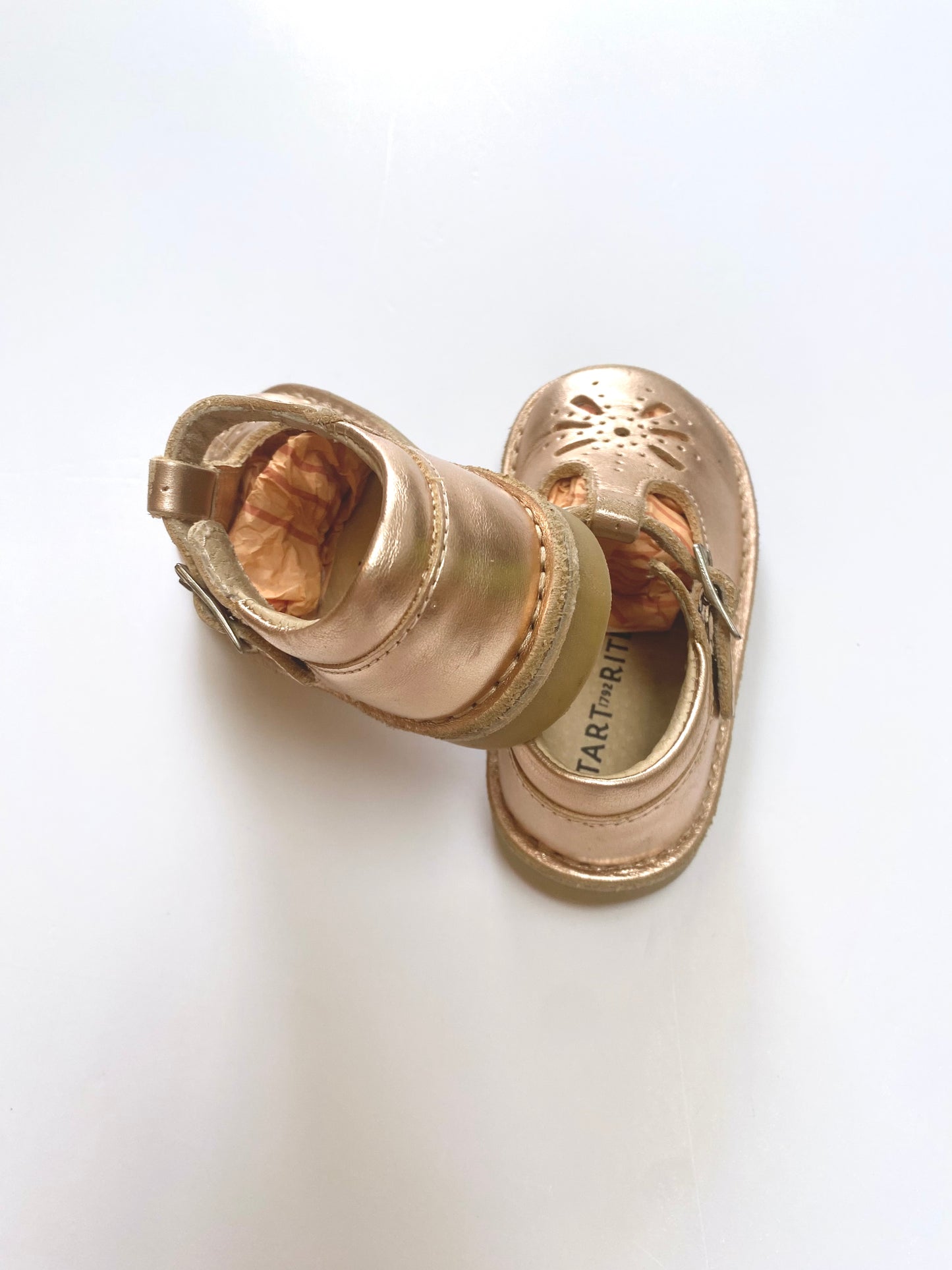 Start-rite Gold Lottie Shoes Size 4