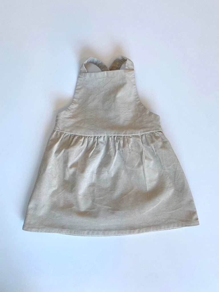 Mango velvet pinafore Age 12-18M