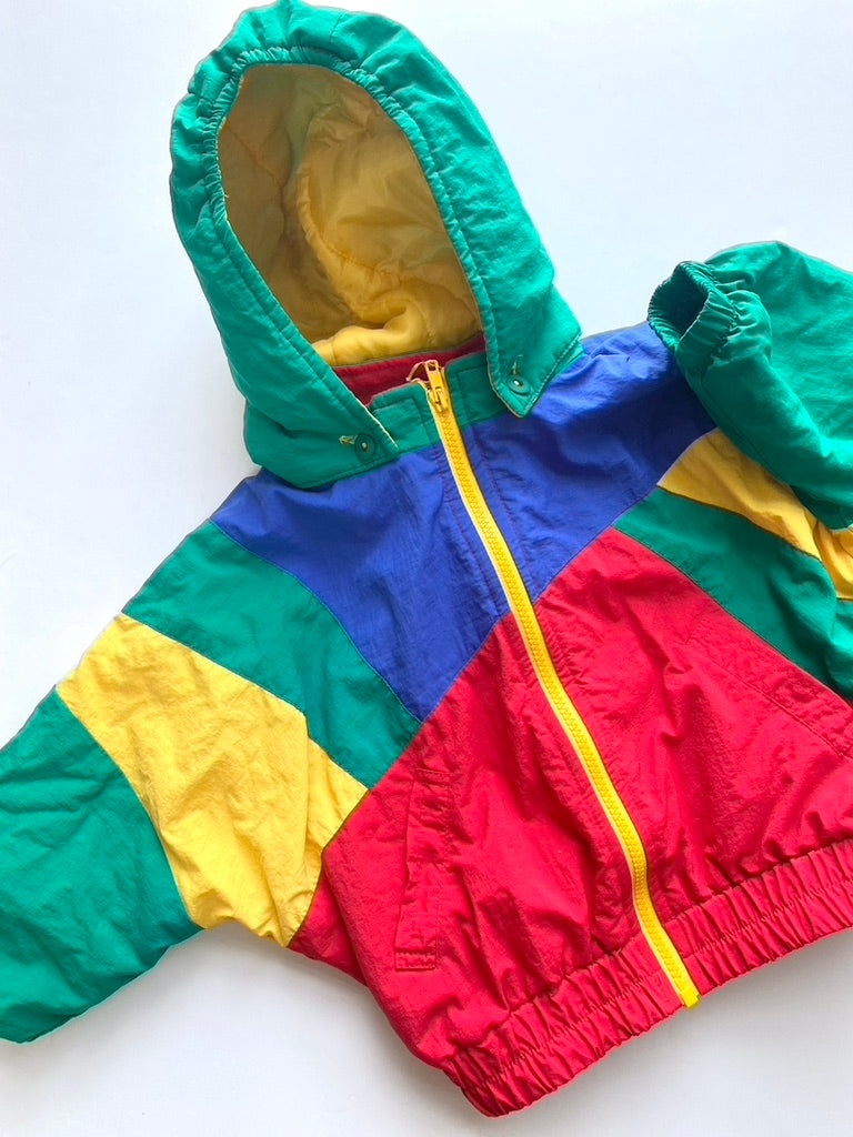 Vintage colourblock coat age 18-24m