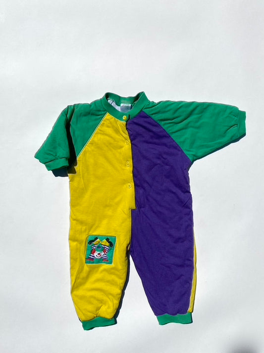 Vintage colour block romper Age 6-12m