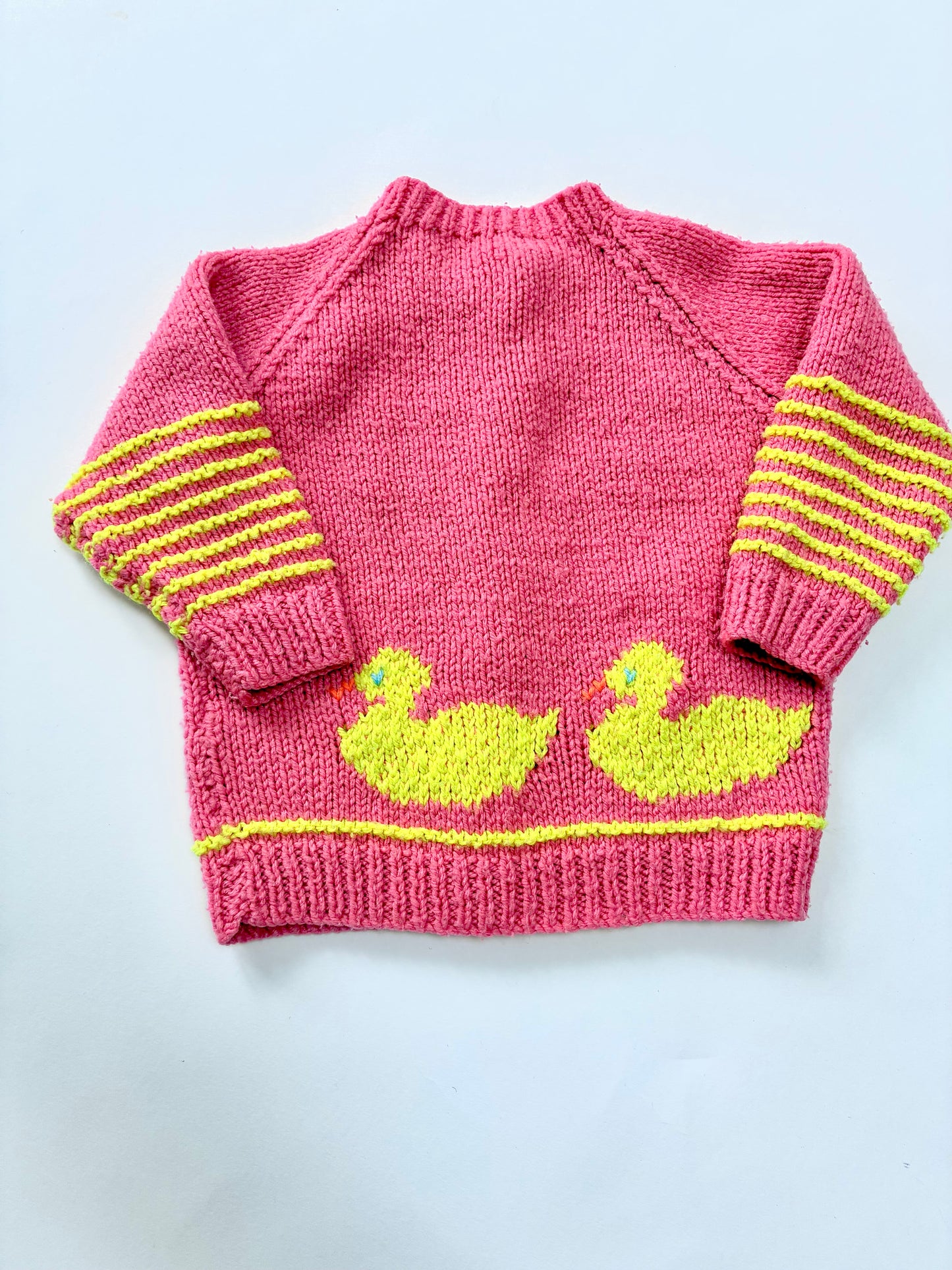 Pink duck cardi age 12-18m