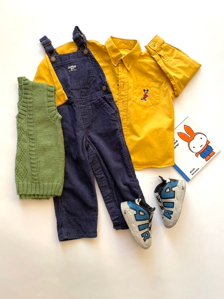 Vintage St Michael yellow Mickey Mouse shirt Age 3-4y