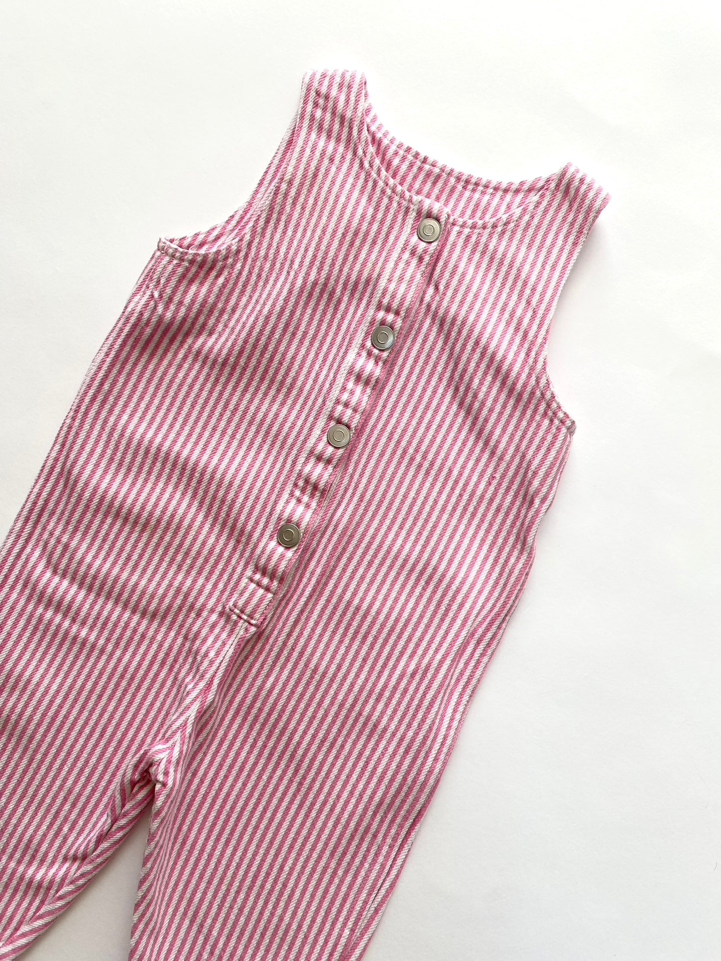 Arket Pink stripe dungarees Age 6-9M