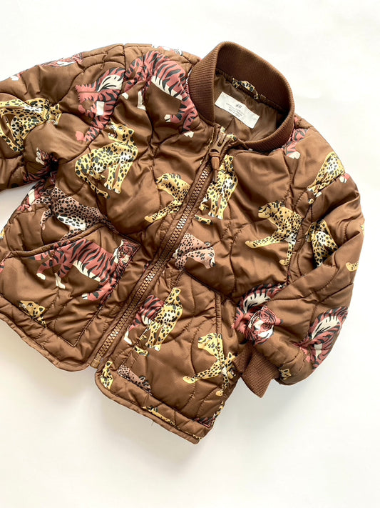 Animal print puffer Age 2-4Y