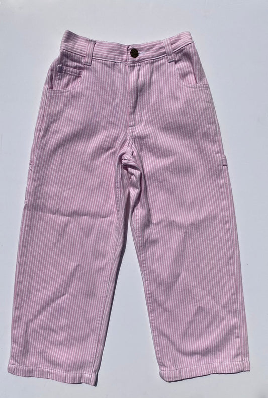 Pink Oshkosh stripe jeans age 5-6y