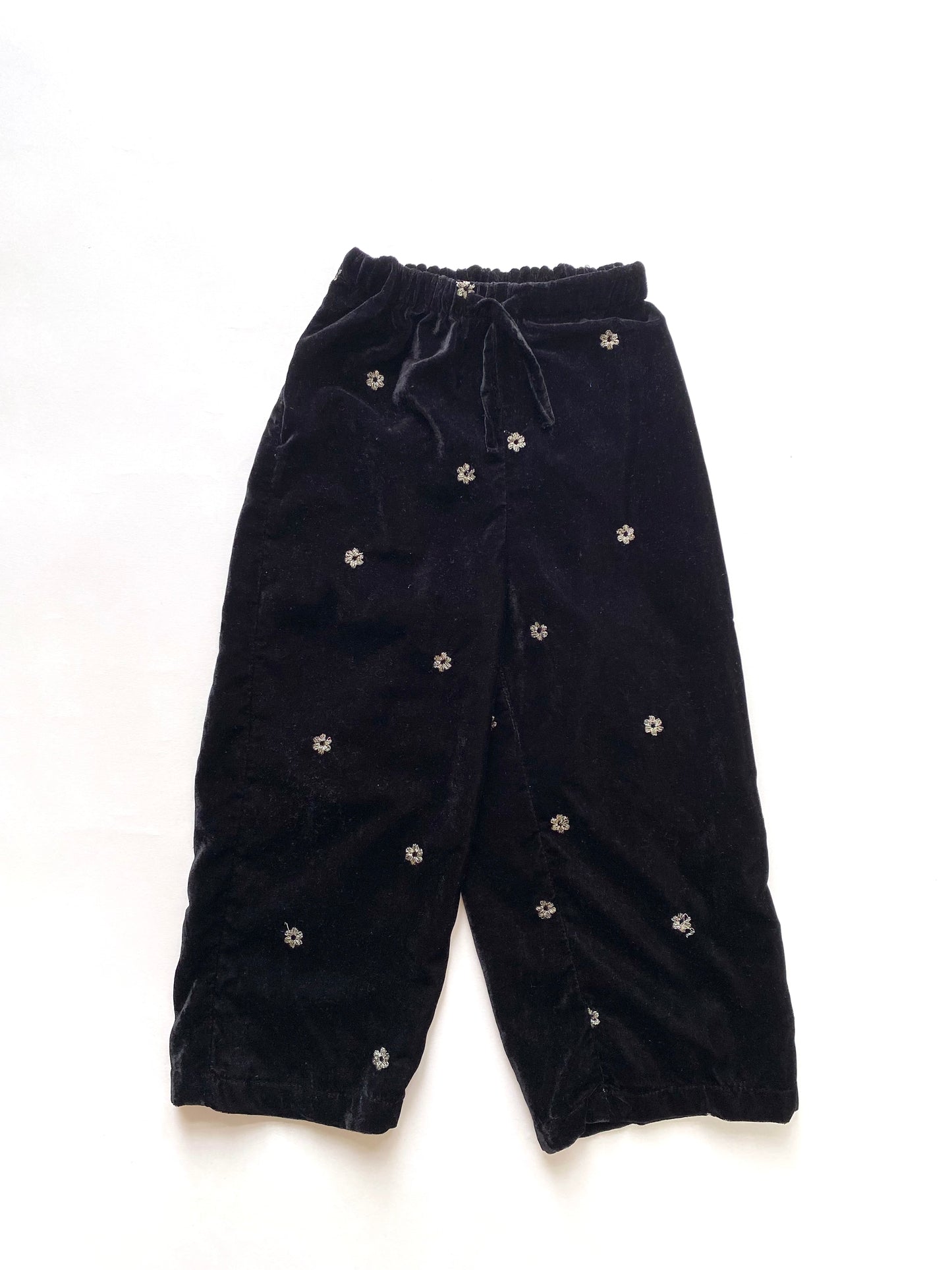 Velvet embroidered party trousers Age 4-5y