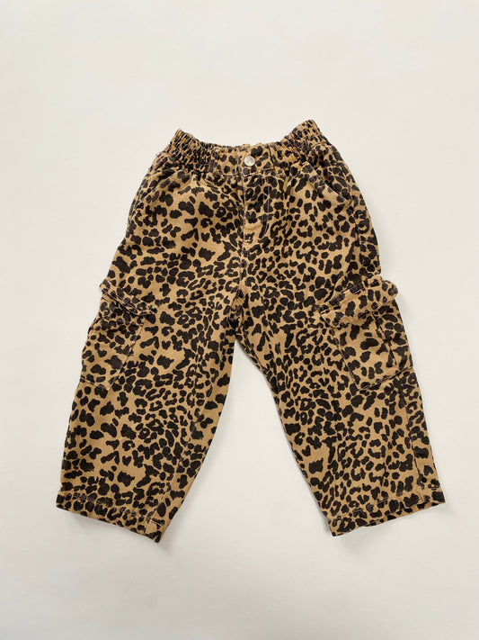 Leopard cargo trousers size 4y