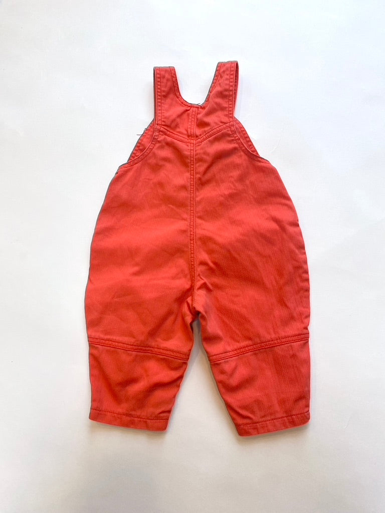 Vintage Adams orange dungarees Age 6-9m
