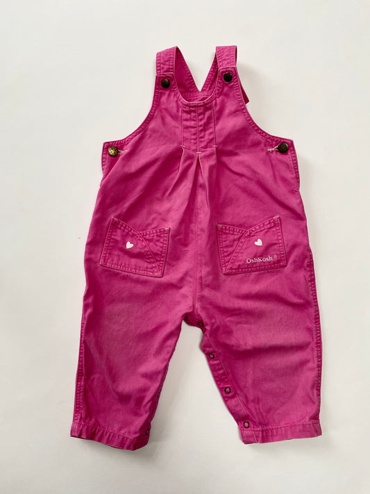 Pink Oshkosh dungarees age 18-24m