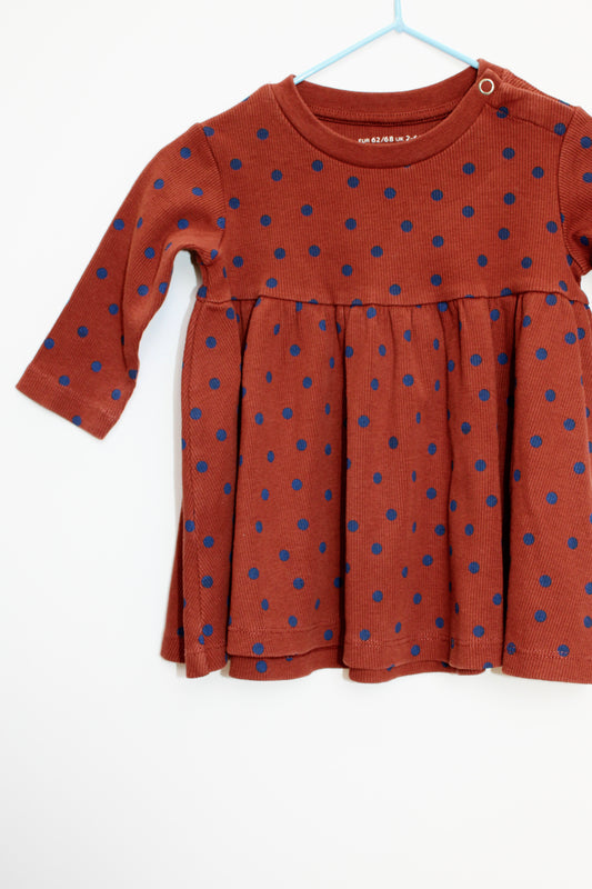 Arket spotty smock dress Age 2-4M