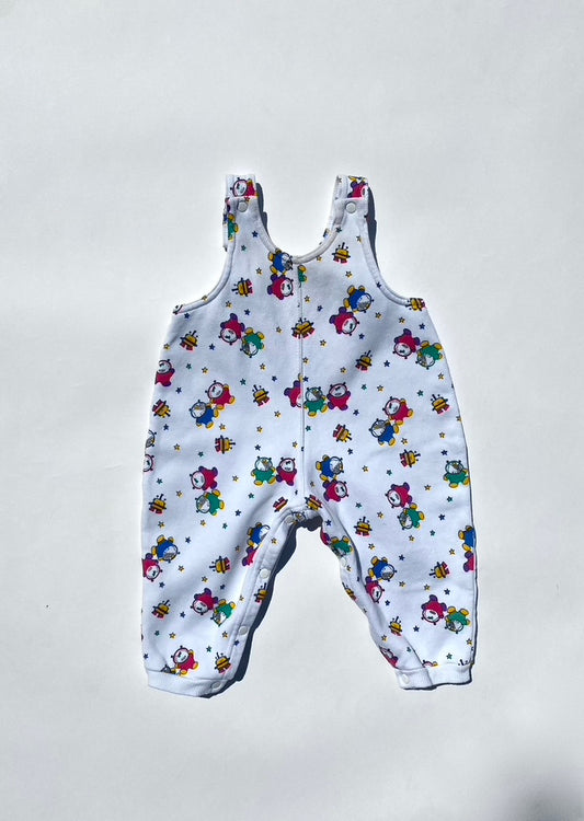 Vintage printed Dungarees Age 6-12m