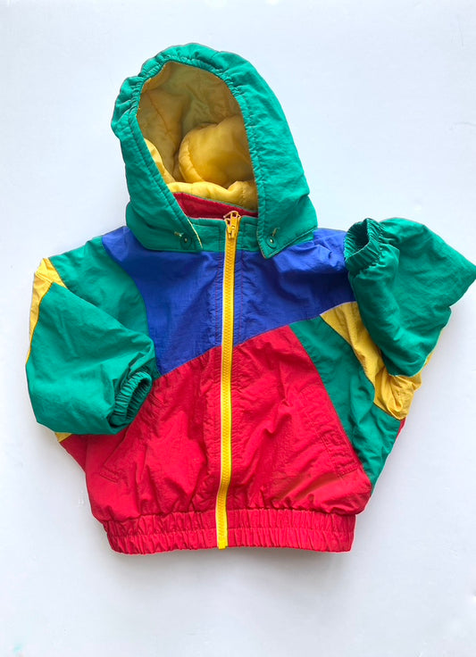 Vintage colourblock coat age 18-24m